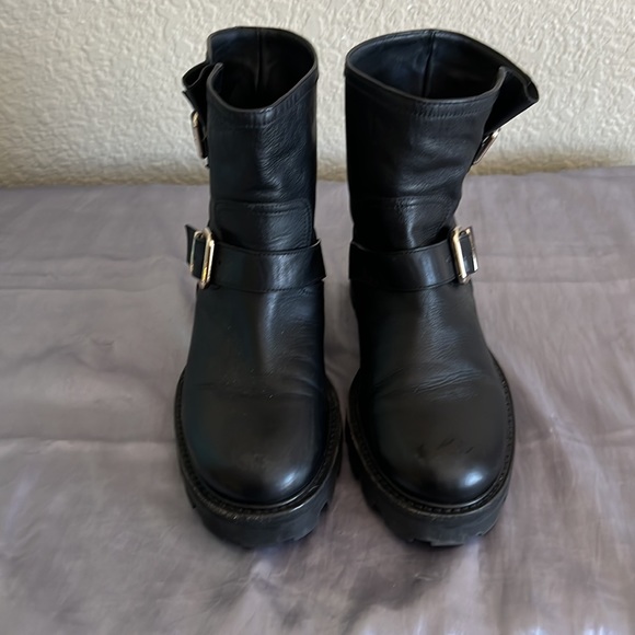 Jimmy Choo Womens Youth II Double Moto Boots Current 2022 Style Sold Out $895 - Picture 14 of 16